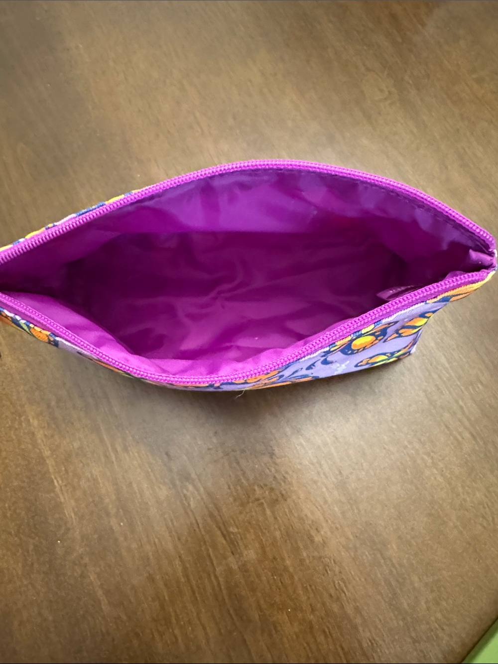 Clinique Purple Floral Cosmetic Pouch